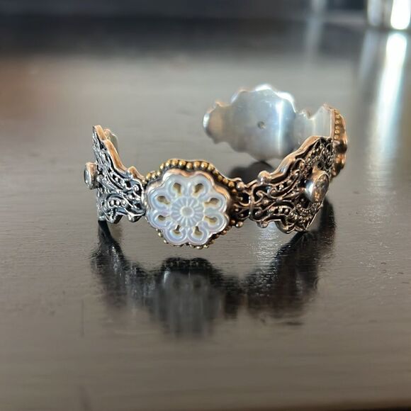 Mars and Valentine Vintage Cuff Bracelet 925 - Picture 2 of 8